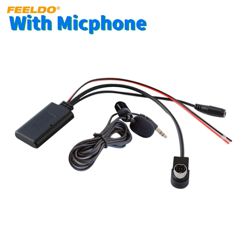 

FEELDO автомобильный аудио беспроводной Bluetooth модуль приемник музыкальный AUX адаптер для Alpine 121B 9857 9886 117 радио Aux кабель # HQ6191
