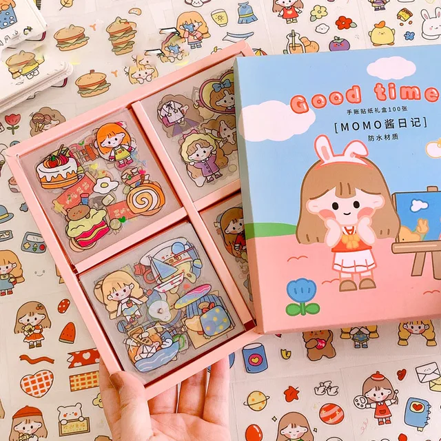 25PCS/Pack Kawaii Sketchbook Stickers PVC Scrapbooking Material DIY Label  Diary Stationery Album Journal Cup Cute Laptop Sticker - AliExpress