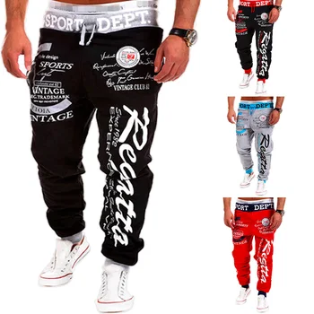 

2019 New Fashion Men's Pants Fashion Sports Gym Workout Hip Hop mens pants Track Trousers Long Slacks men's sweatpants