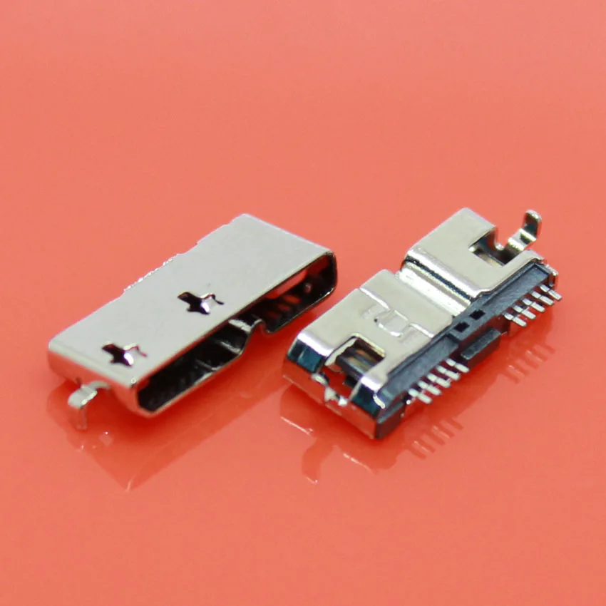 

JCD 1pcs/lot Micro USB 3.0 Female Socket Plug 2DIP SMD Type 10P Mobile Hard Disk Jack without Edge Crul
