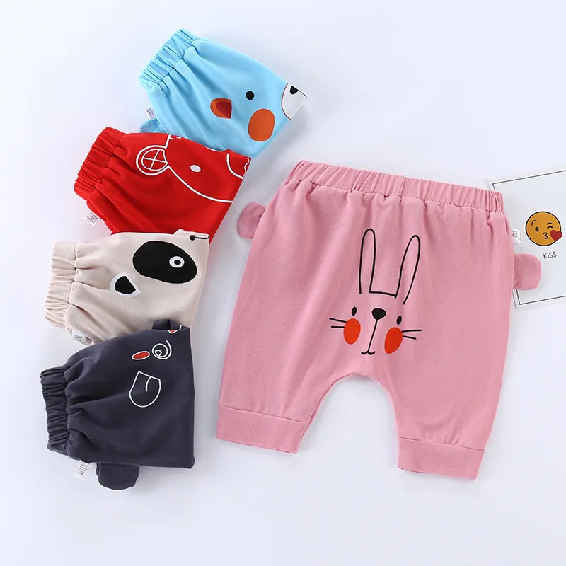 

Children's pants pure cotton summer new baby pants Korean boys and girls pants five-point pants