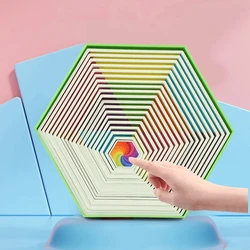 Jouet anti Stress pour enfants et adultes, nouveauté, impression 3D, hexagone Fidget Spinner pour enfants avec aimants, créatif, DIY, cadeau pour adultes 