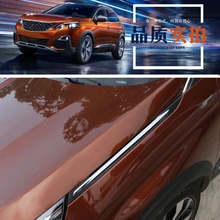 Нержавеющая сталь 2 шт наружное яркое переднее крыло боковая решетка молдинги для peugeot 3008 GT