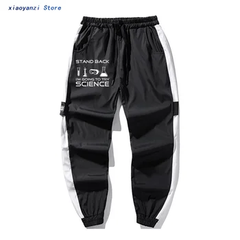 

2020 man hip hop long pants brand clothing mma Stand Back I'm Going to Try Science sweatpants men Funny trousers For Scientists