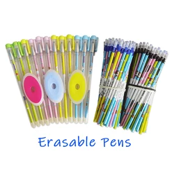 Jeu de stylos effaçables dessin animé, avec tige de recharge d'encre, pour enfants, étudiants, outils d'écriture, 0.5mm, fournitures de papeterie de bureau 