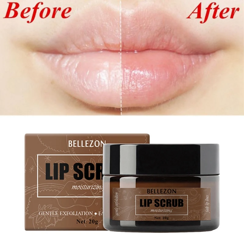 

Natural Brown Sugar Lip Scrub Remove Dead Skin Lip Exfoliating Moisturizing Scrub For Soft Pinkish Lip