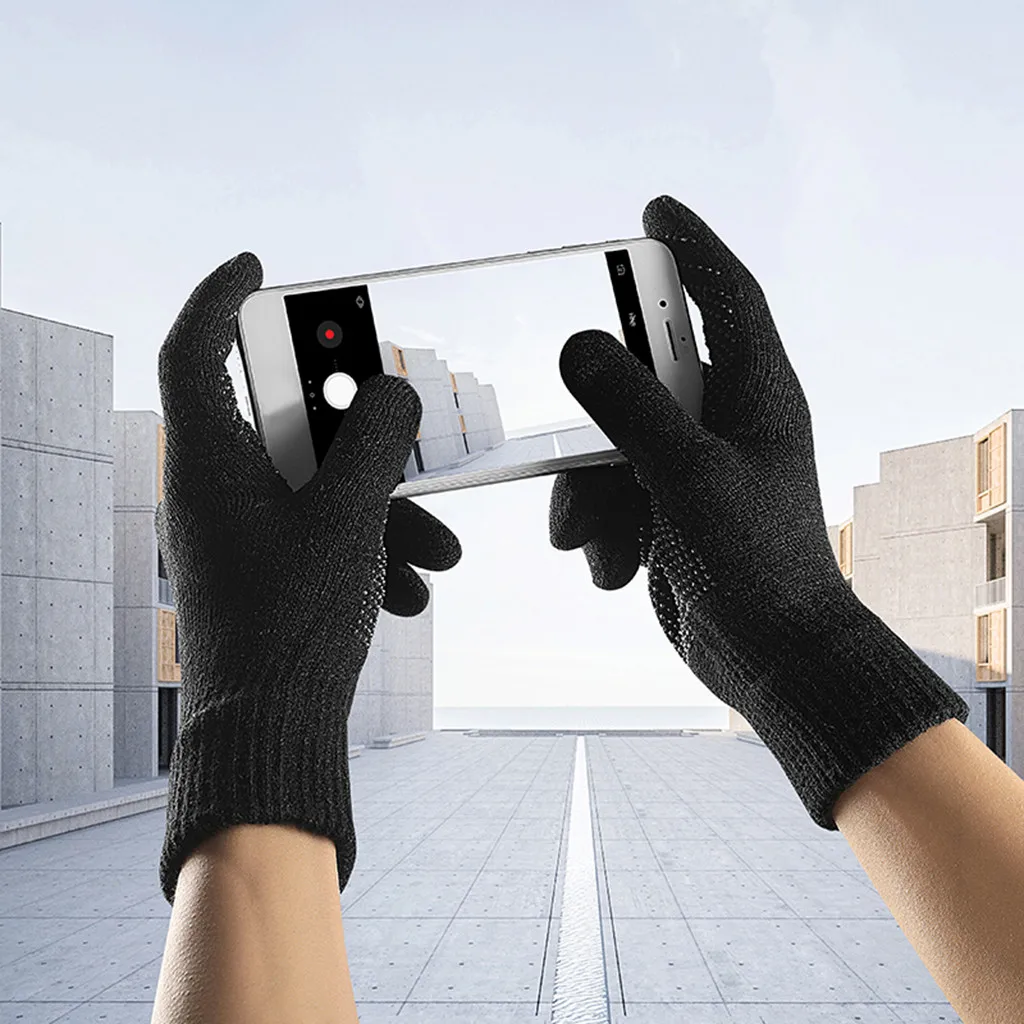 Вязаные мягкие зимние мужские и женские перчатки для активного отдыха, Умные перчатки для альпинизма, спорта, пешего туризма, аксессуары, bottes femme hiver# Y2