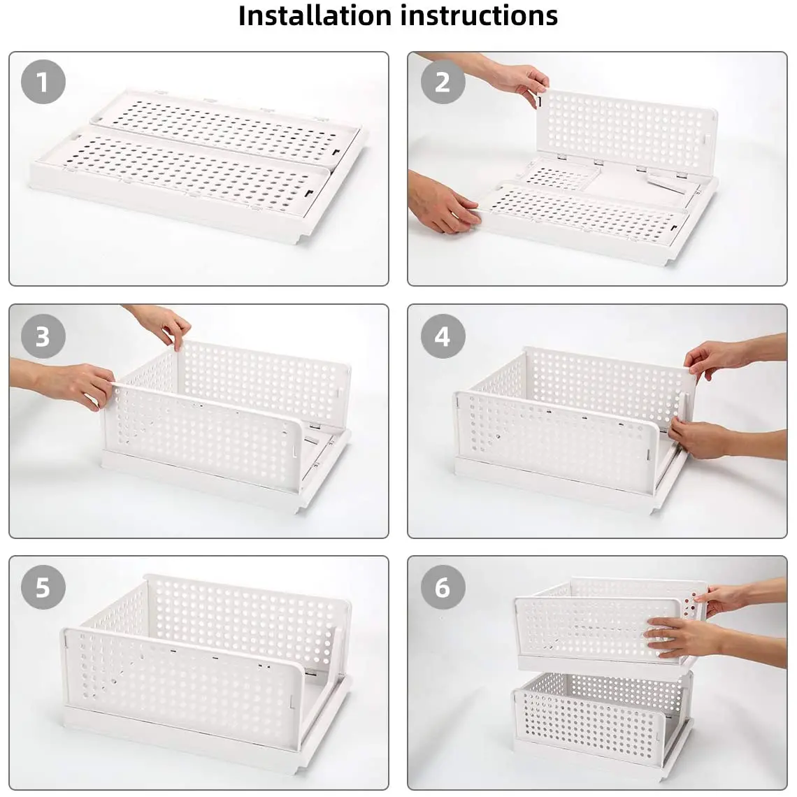 Dropship 4 Packs Plastic Storage Box Closet Organizer Foldable