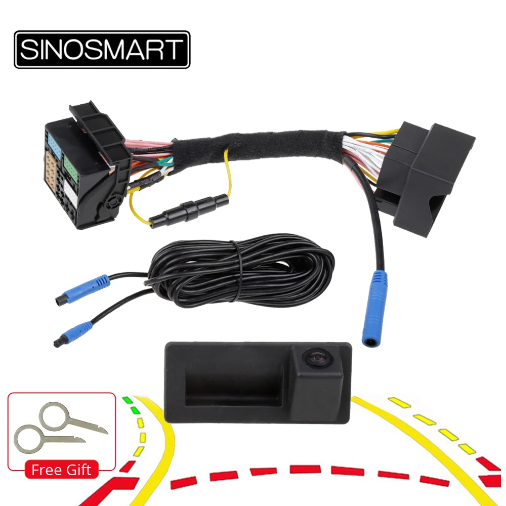 SINOSMART CanBus cofania dynamiczna trajektoria kamera parkowania dla Skoda Octavia Volkswagen Tiguan 187B 280 MQB PQ Audi A5 Q5 Q2
