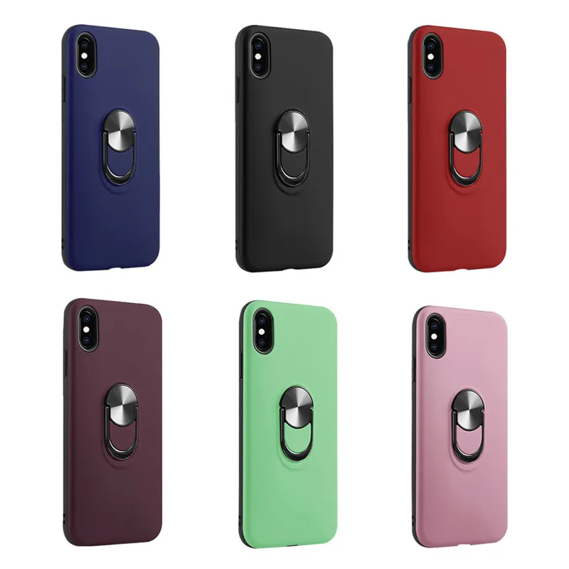Чехол с кольцом для iPhone 6 S 7 8 Plus X XR XS MAX 11 Pro Max металлический автомобильный