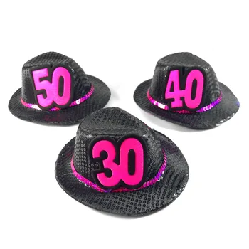 

2020 Wholesale 20pcs Mini birthday fedora hat on hair clips hair accessories souvenir event party supplies birthday decoration