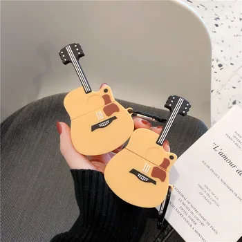 

Fashion The Guitar Earphone Case for Airpods 1 2 Soft TPU Case Cover Charging Box Shell for AirPods 1 2 Protective Cover Case