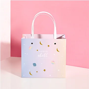 Bag M 10pcs Фэнтези градиент День Святого Валентина Подарочная коробка Упаковка для коробки для торта bolsas de regalo Рождественская подарочная коробка - Цвет: Bag M 10pcs