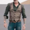 Men's Suit Vest Herringbone V Neck Business Formal Dress Waistcoat for Wedding Suit or Tuxedo 1