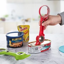 Abridor de botellas de plástico multifuncional 6 en 1, abridor de latas Manual antideslizante, abridor de latas de cerveza, abridor de botellas, accesorios de cocina herramientas de cocina y gadgets abridor de lata