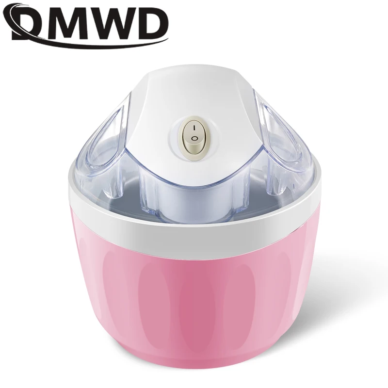 DMWD MINI Automatic DIY Ice Cream Maker Milkshake Icecream Machine Cool Fruit Dessert Sorbet Freezer Blender 500ml | Бытовая техника