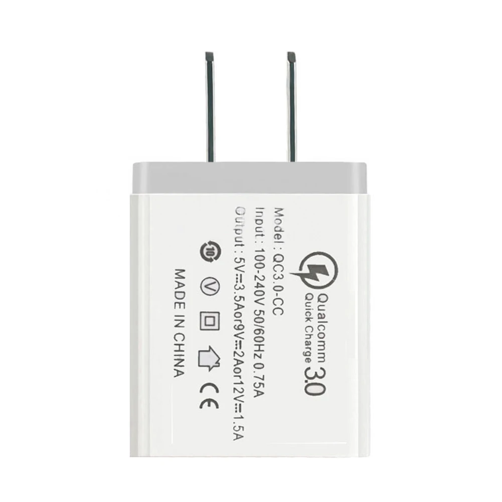 5 шт. QC3.0 универсальная Быстрая зарядка 2 Pin US EU вилка USB настенное зарядное устройство для телефона адаптер для путешествий US/EU быстрое зарядное устройство usb зарядная головка