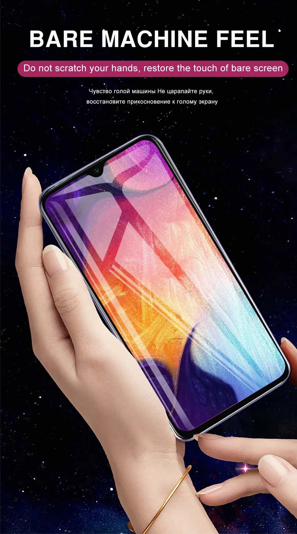 3 шт./партия, закаленное стекло для экрана samsung Galaxy A10 A20e A30 A40 A50 A60 A70 A80, защитное стекло, полное покрытие