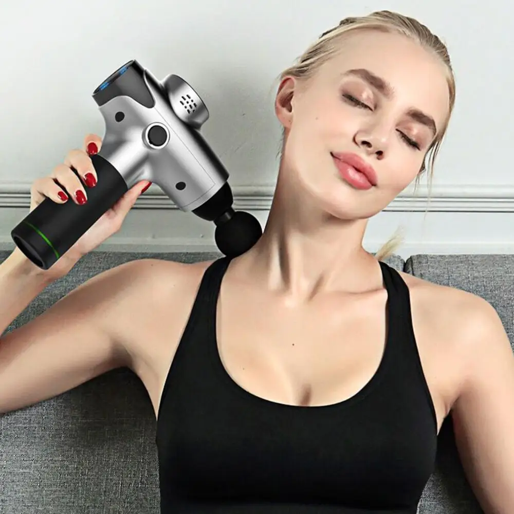 

Electric Muscle Massager Deep Tissue Percussion Massage Tool Handheld Vibrating Pain Relief Therapy Device Body Sports Drill Fit