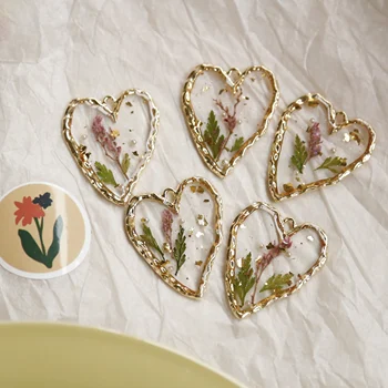 

Natural Fresh Irregular Lovely Epoxy Enclose Pendant Japanese Earrings DIY Handmade Ornament Accessories 2pcs