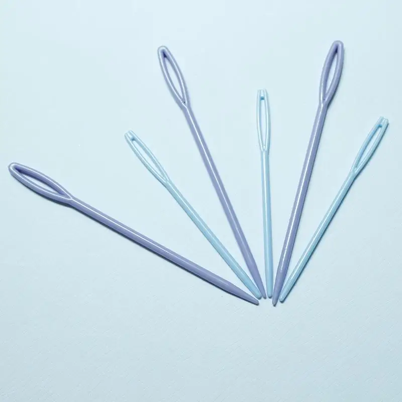 6PCS 7/9cm Cross Stitch Knit Needles Plastic Safe Suture Needle Weave Education Training Sewing Knitting