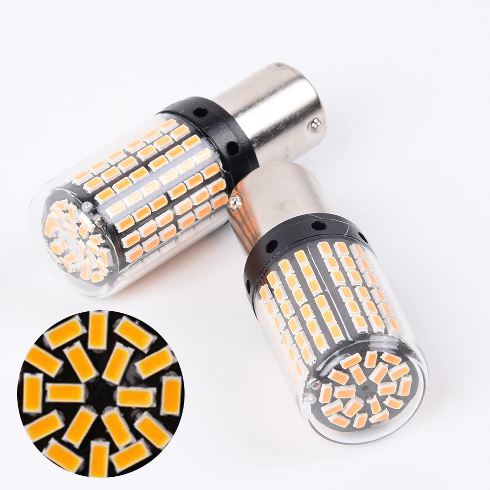 12V 1156 144SMD BAU15S PY21W Автомобильный светодиодный указатели поворота Canbus лампы части