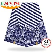 Африканская восковая ткань с принтом Анкара для шитья Анкара африканская ткань 12 ярдов нигерийская хлопковая ткань Гана для платья 9016