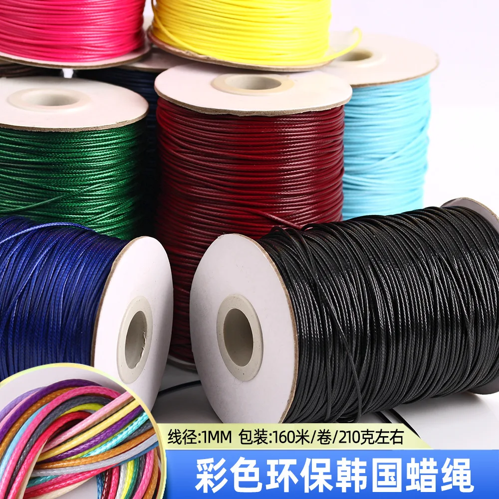 

Environmental Protection Wax Rope Diy Manual Clothes Beads Weave Wax Cord Bracelet A Wrist Necklace Rope