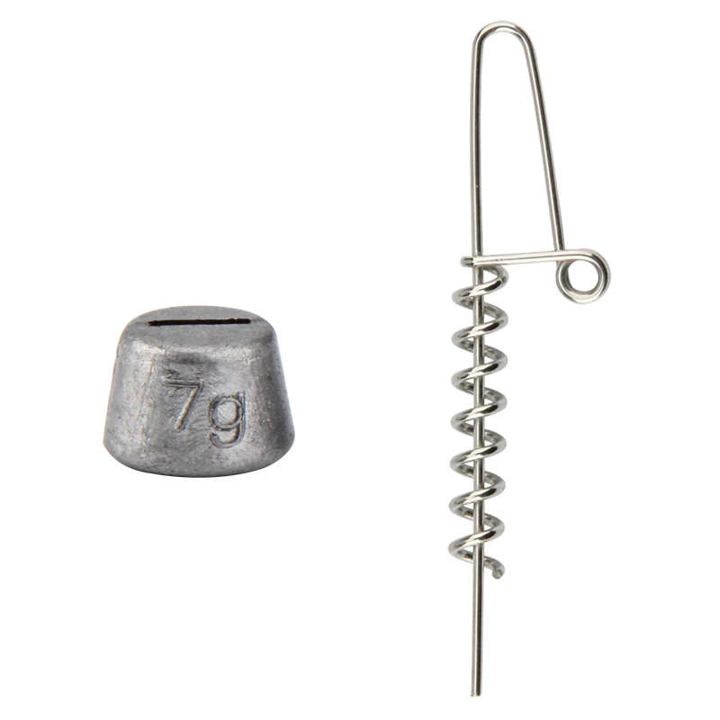 2pcs 60mm 7g(Lead) Многофункциональная винтовая система для такелажа больших размеров из мягкого пластика, рыболовный разъем для таргетирования по-настоящему гигантской рыбы - Цвет: 2pcs 60mm 7g(Lead)