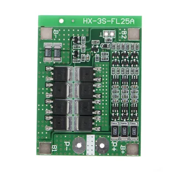 

New 3S 25A Lithium Battery Protection Board With Balance Enhance Version 18650 Lithium Battery Charger PCB BMS Protection Board