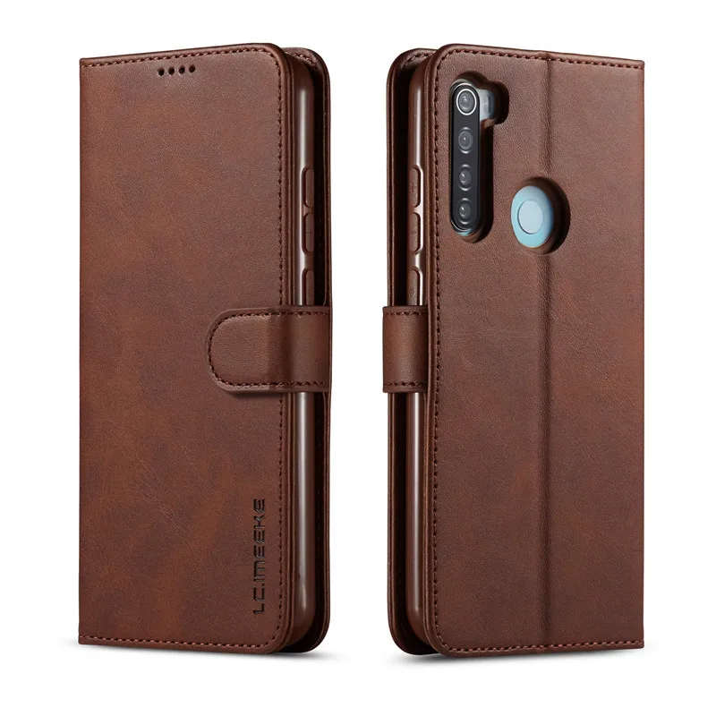 Чехол для Redmi Note 8 T, кожаный Винтажный чехол-кошелек для Xiaomi Redmi Note 8 T, чехол для телефона, Флип 360, Магнитный чехол для Redmi Note 8 T, чехол - Цвет: Коричневый