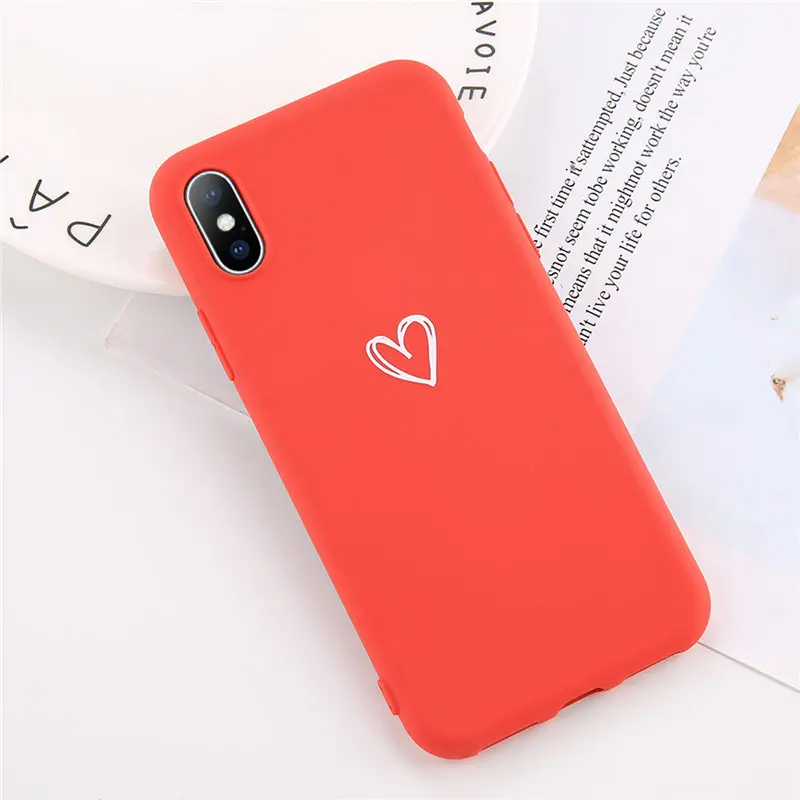 Силиконовый чехол Moskado для iPhone X XR XS Max 7 8 6 6s Plus 5 5S SE Love Heart Letter чехол для телефона с рисунком в виде животного мягкий чехол из ТПУ - Цвет: 3532R