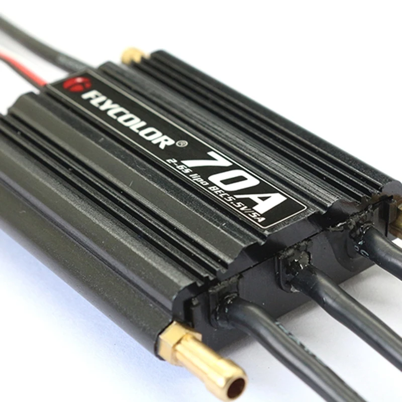 Flycolor 70A бесщеточный ESC для RC лодки 2 6S с 5 V/5A BEC|Детали и аксессуары| |