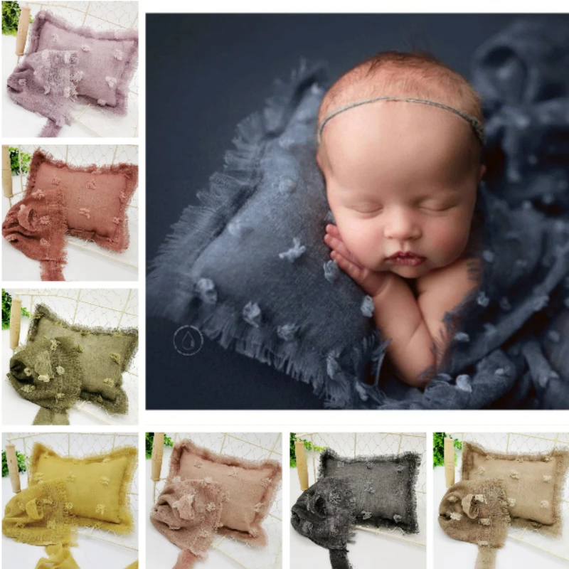 Baby Photography Props Posing Pillows With Matched Hats Studio Photography Accessories Newborn Photography Hat Various Colors