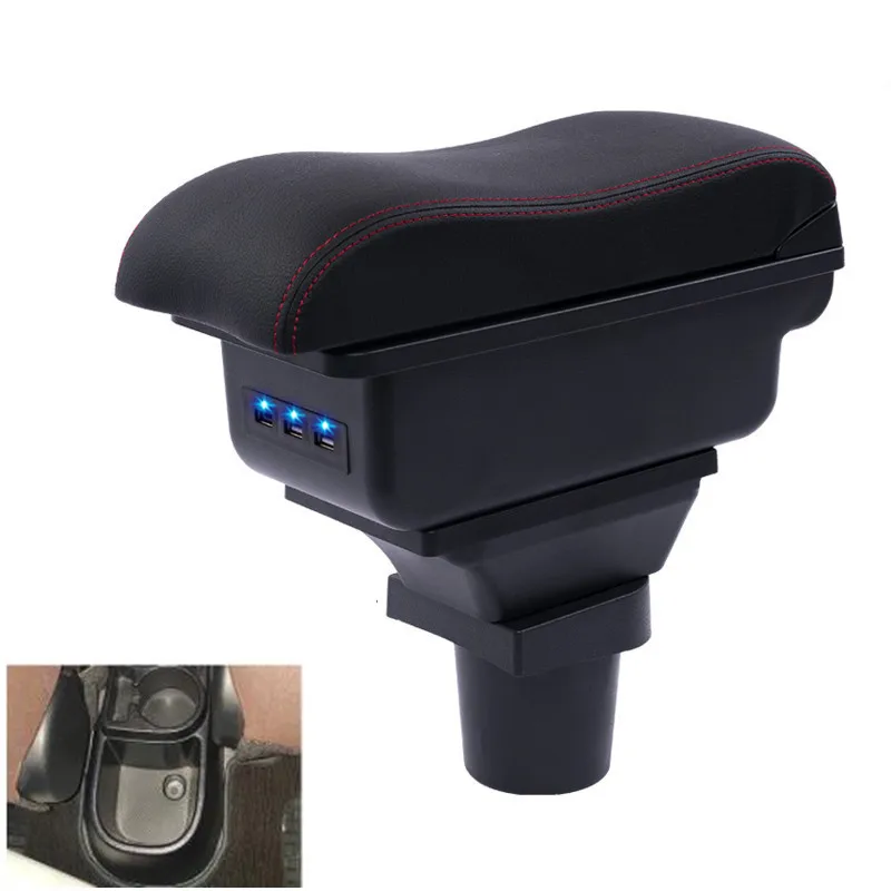 

For Toyota yaris vitz Armrest box Centre Console Storage Box with USB interface decoration accesso