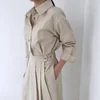 Women Spring Turn-down Collar Long Shirt Dress Long Sleeve Elastic Waist Bandage Dresses Elegant Ruffle A-line Vestidos ► Photo 2/6
