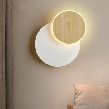 

Simple and creative LED wall lamp round square can rotate 300 degrees wall lamp living room aisle bedroom bedside lighting