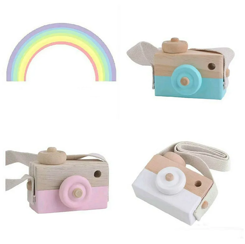 

Cute Nordic Hanging Wooden Camera Toys Kids Toy Gift 9.5*6*3cm Room Decor Furnishing Articles Wooden Toys for Kid Home Decor