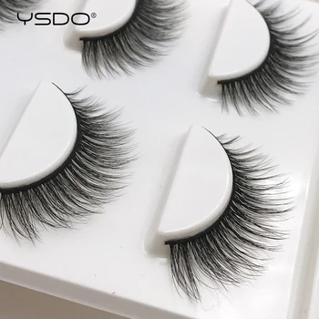 

YSDO lashes 3 pairs eyelashes 3d mink hair lashes mink eyelashes strip 3d eyelashes natural long lashes faux cils false eyelash