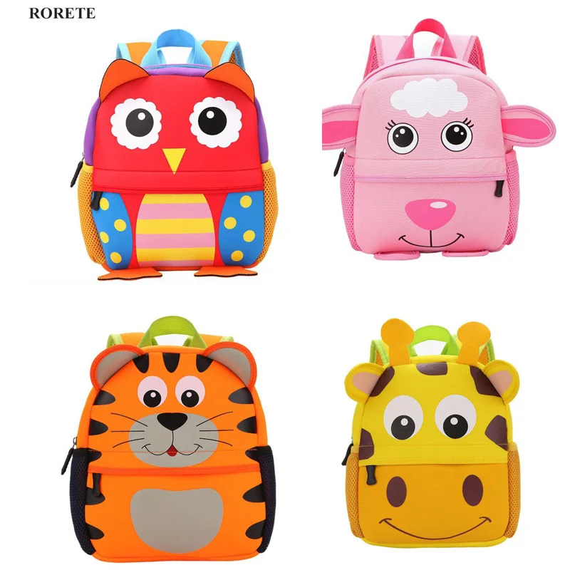Детская 3D сумка неопреновый рюкзак с милым дизайном животных детские школьные