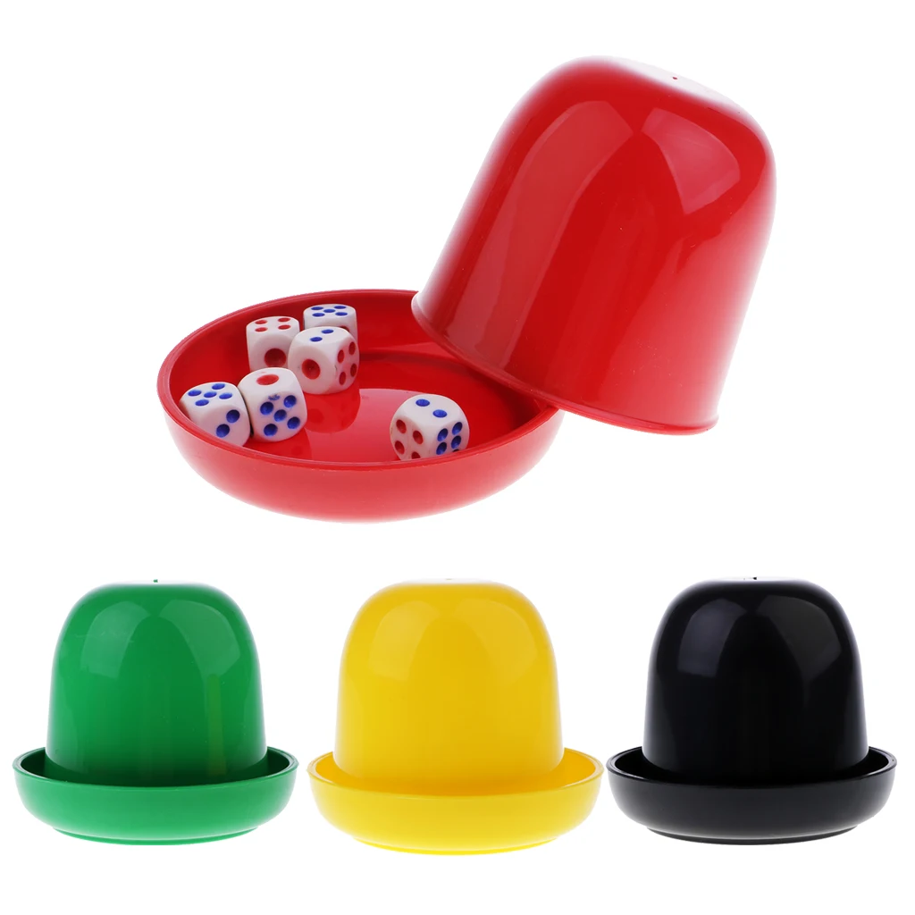 Plastic Dice Cup Shaker & 6 Dices for Vegas Casino Game Guessing Tool Supply Plastic Dice Cup Shaker & 6 Dices for Vegas Casino Game Guessing Tool Supply