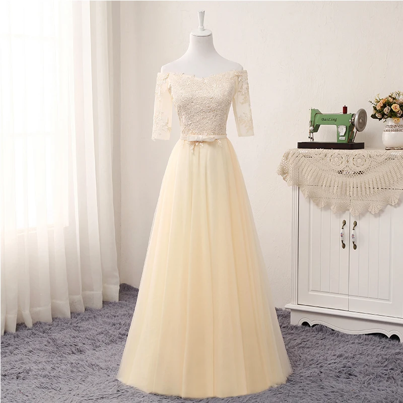 Горячая Распродажа, новое платье для свадебной вечеринки, Vestido Azul Marino, свадебное платье для гостей, платья подружек невесты для особых случаев - Цвет: Champone D