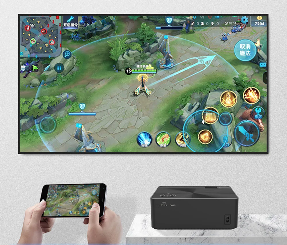 ALSTON W2 HD проектор 4000 люмен Android WIFI Bluetooth Портативный для кинотеатра Поддержка 1080p HDMI