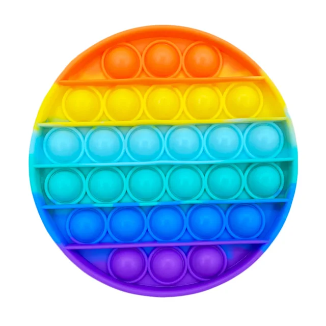 Fidget Reliver Stress Toys Rainbow Push Bubble Antistress Toys Sensory Toy To Relieve Autism Free Shipping PL-302