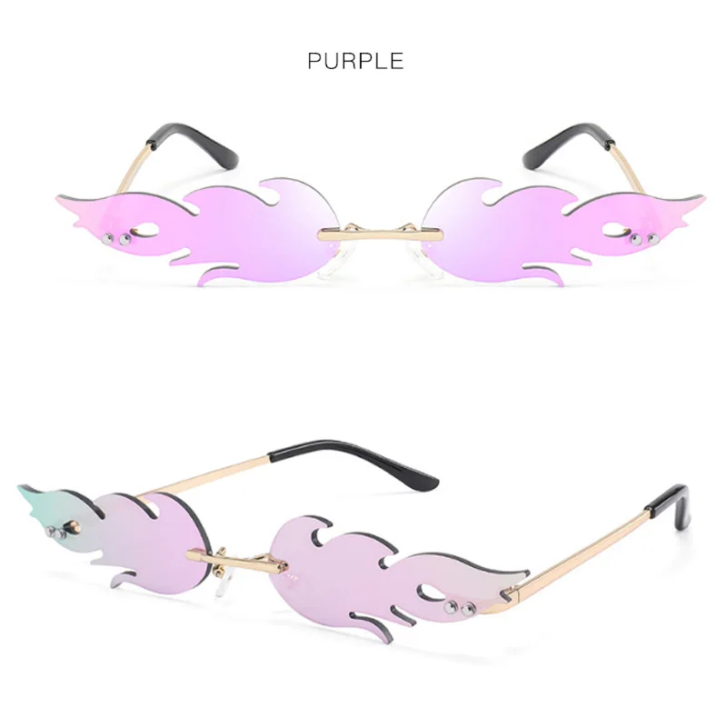 Zyomy мужские новые оттенков Oculos De Sol женские солнцезащитные очки без оправы фирменный дизайн огненный стиль пламя UV400 унисекс солнцезащитные очки металлические