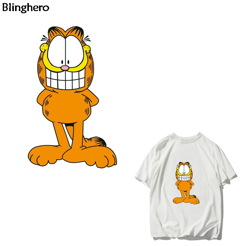 Наклейки Blinghero Cat с теплопередачей, забавные термонаклейки, Мультяшные термонаклейки, моющиеся аксессуары для детской одежды BH0367
