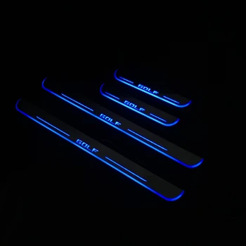 

LYQ led moving door scuff for Volkswagen Golf ynamic door sill plate welcome lamp lining overlay Flow/fixed light