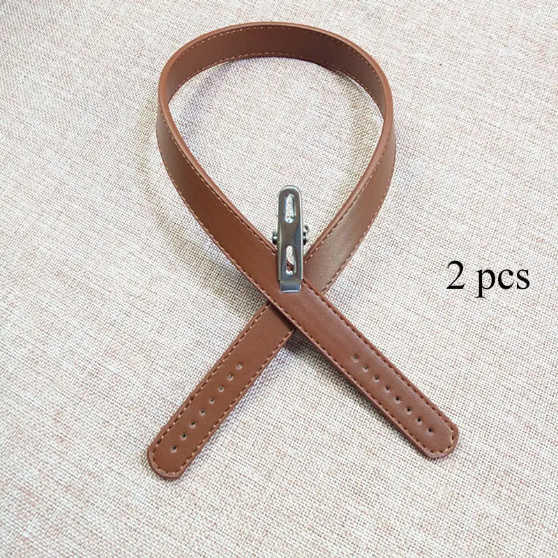 light brown 2 шт./пара 62 см из искусственной кожи ремень для сумки с высокой ручкой, на плечо, сумка на пояс лента для Для женщин сумки из натуральной кожи ручной работы аксессуары «сделай сам» - Цвет: light brown