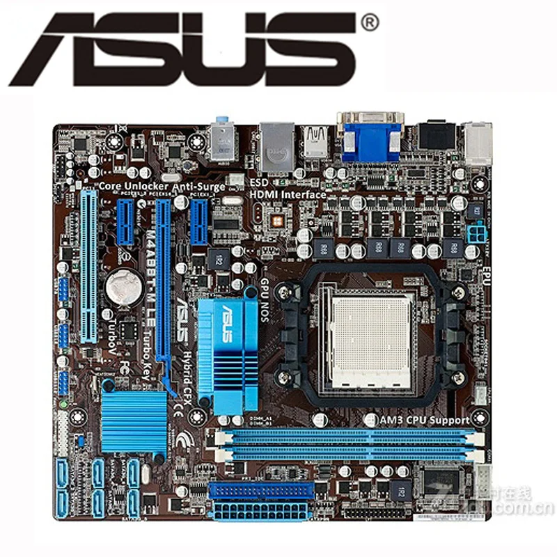 Для AMD 880G ASUS M4A88T M LE материнская плата AM3 DDR3 8 Гб десктопная uATX системная VGA SATA II
