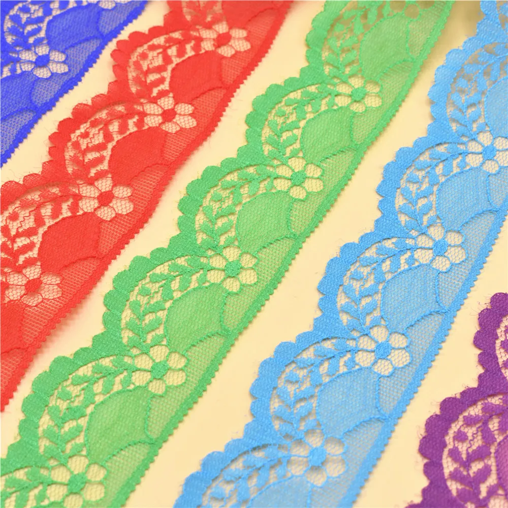 10 Yards Lace Ribbon Tape 40MM Wide White Lace Trim DIY Embroidered Net lace trimmings for sewing Decoration african lace fabric